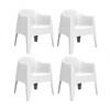 Vondom - Solid - Kit de 4 fauteuils - blanc/H x W: 80 x 65cm/pour interieur et exterieur