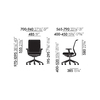 Vitra - ID Mesh -Chaise de bureau structure aluminium - dessin au trait