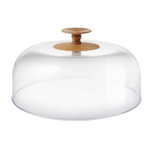 Alessi - Dressed in Wood Abdeckhaube/Deckel - buche transparent/Reliefdekor/Ø 32cm