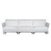 Kartell - Pop Outdoor driezitter - wit/stof Sunbrella/weersbestendig/onderstel transparant/255x70x94cm