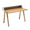 müller möbelfabrikation - PS05 - Secrétaire 120x75cm - blanc signal RAL 9003/mat/support en chêne/table top solid oak wood oiled