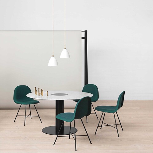 Gubi - 2.0 Dining Table -Table structure noir Ø130cm