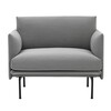 Muuto - Outline - Fauteuil - grijs/stof Steelcut trio 133/88x84x69,5cm lxbxh/zwart aluminium frame: poedercoating