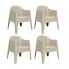 Vondom - Solid - Kit de 4 fauteuils - ecru/H x W: 80 x 65cm/pour interieur et exterieur