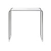 Thonet - Thonet B9c - Desserte verre - blanc / châssis chrome/verre optiwhite coupe de diamant/59x39x55cm