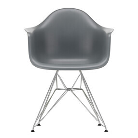 Vitra - Chaise avec accoudoirs Eames DAR RE chromé
