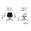 Vitra - Unix Conference Chair - line drawing