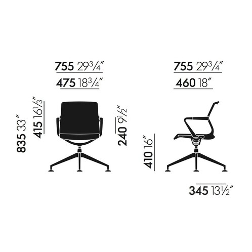 Vitra - Unix Conference Chair - line drawing