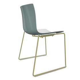 Arper - Catifa 46 0278 - Chaise bicolore pied coloré