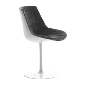 MDF Italia - Flow - Chaise pied central pivotant rembourré