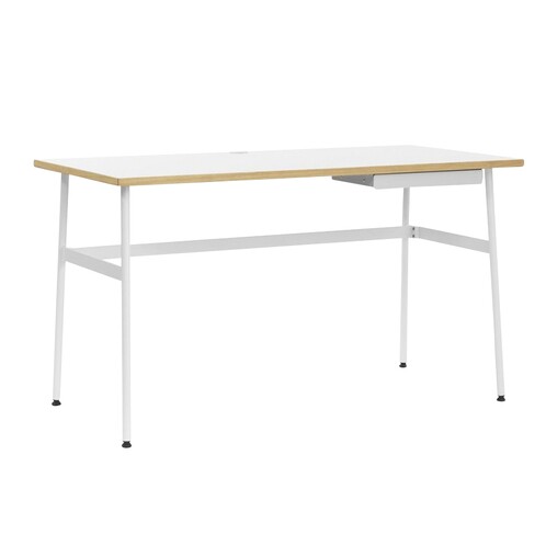 Normann Copenhagen - Journal Schreibtisch - weiß/Gestell weiß, inkl Schublade/H x L x B: 74 x 130 x 65cm