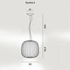 Foscarini - Spokes 2 LED Suspension Lamp - line drawing
