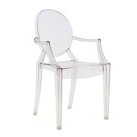 Kartell - Chaise avec accoudoirs Louis Ghost