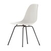 Vitra - Eames Plastic Chair DSX structure noire H43cm - blanc/piètement basic dark noir/pour interieur et exterieur