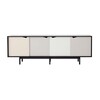Andersen Furniture - Andersen Furniture S1 - Sideboard coloré - Doeskin, Iron, Silver, Iron/chêne laqué noir/L 200 x D 50 x H 68 cm