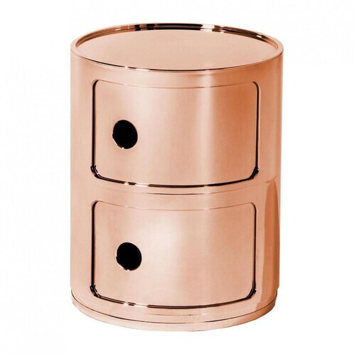 Kartell - Componibili 2 Container - kupfer/glänzend/H 40cm/ Ø 32cm