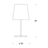 Fontana Arte - 3247TA - Lampe de Table - dessin au trait