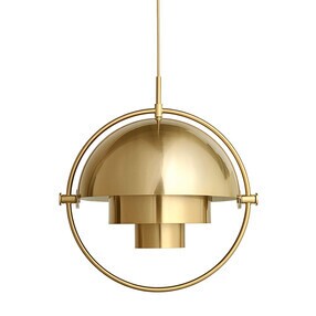 Gubi - Multi-Lite Pendelleuchte Ø25,5cm Gestell Messing