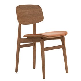 NORR 11 - NY11 Dining Chair Leder Gestell Eiche geäuchert