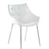 Cassina - Passion Armchair - white/leather Scozia 13X247/frame chrome/outer seat shell white nylon