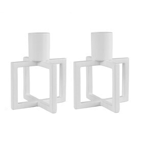 Hana - Set de 2 bougeoirs OneFlame h 8,3cm