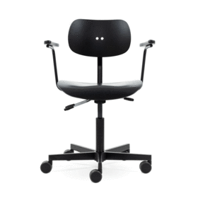 Wilde + Spieth - Chaise pivotante avec accoudoirs S 197 R 20 support noir
