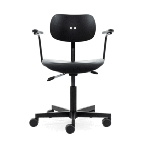 Wilde + Spieth - Chaise pivotante avec accoudoirs S 197 R 20 support noir