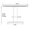 Gubi - 2.0 Dining Table Brass Base Ø150cm - line drawing
