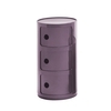 Kartell - Componibili 3 Container - lavender/glossy/H 59cm/ Ø 32cm/New color!