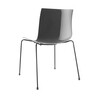 Arper - Catifa 46 0251 Chair Bicoloured Frame Black - white/black/seat shell glossy/inside matt/frame black matt V39