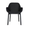 Kartell - Clap - Fauteuil en cuir synthétique - noir/piètement noir