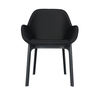 Kartell - Clap - Fauteuil en cuir synthétique - noir/piètement noir
