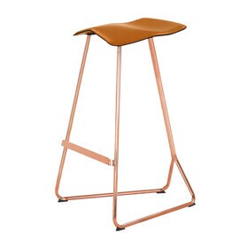ClassiCon - Triton barkruk leer onderstel koper