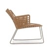 Moroso - Tropicalia Sessel mit Armlehnen - hellbraun/Fußgleiter aus PVC/Gestell Edelstahl/94x78x87cm