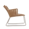 Moroso - Tropicalia - Fauteuil avec accoudoirs - marron clair/capuchons antidérapant PVC/structure acier inoxy/94x78x87cm