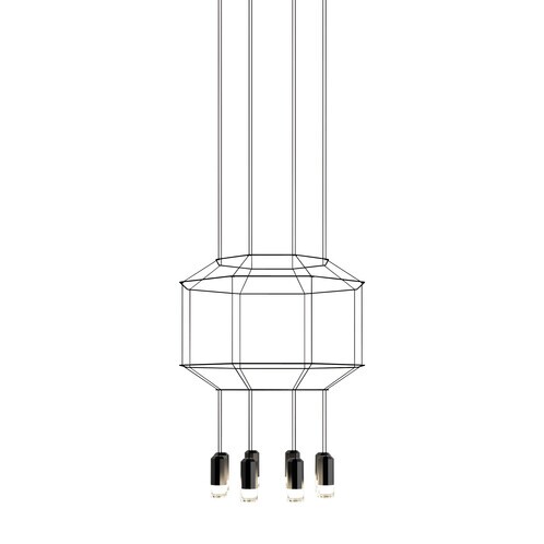 Vibia - Wireflow 0303 LED - Lampe de suspension - noir/laqué/EVG/DALI/dimmable/3922 lm - 2700 K