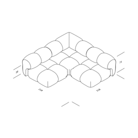 OUT Objekte unserer Tage - Sander 09 3-Sitzer Sofa