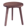 Gervasoni - Gray 42 - Table d'appoint - am. walnut / Ø50cm/nature/H: 50cm