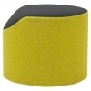 Softline - Coral Pouf - yellow/black/fabric felt 847/610/H 40, Ø 50cm
