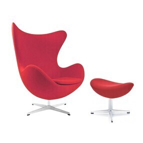 Fritz Hansen - Set promo fauteuil + repose-pied L'Oeuf/Egg™ étoffe