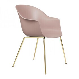 Gubi - Chaise coquille avec structure conique laiton Bat