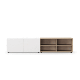 Piure - Sideboard Edit Q 241,3x48x63cm avec 4 cases ouvert