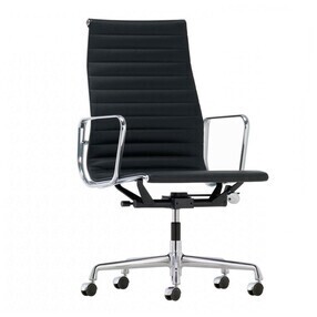 Vitra - EA 119 Aluminium Chair Bürostuhl Leder Gestell verchromt