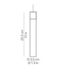 Kundalini - Minimal LED Suspension Lamp - line drawing