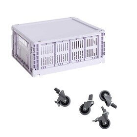 HAY - Colour Crate Recycled with Lid and Wheels M