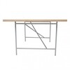 Richard Lampert - Eiermann 1 - Tafel midden - wit/eikenk./onderstel zilver/incl. hoogteverstelling 3,5cm/200x90cm