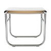 Cassina - Le CorbusieLC9 - Tabouret pour salle de bains - blanc/châssis chromé/assise en tissu éponge amovible