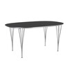 Fritz Hansen - B613 Superelliptic Table 180cm - black/frame chromed/laminate/with alu angle