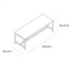 e15 - e15 TA21 Platz Dining Table H 95cm - line drawing
