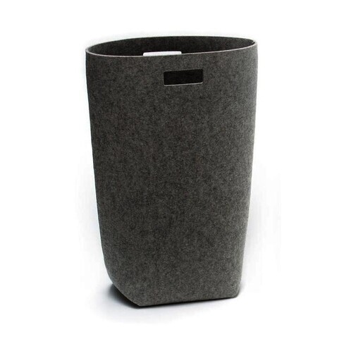 Hey-Sign - Hey-Sign Felt Laundry Basket - anthracite/35x69cm/without cutout lettering